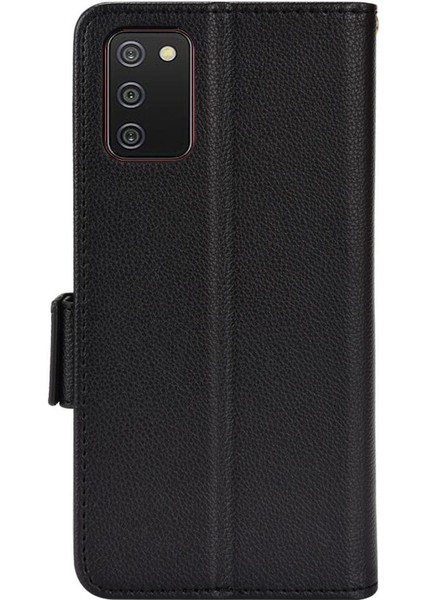 Samsung Galaxy A02S Manyetik Kart Yuvaları Tutucu Pu Deri Yan (Yurt Dışından)