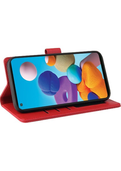 Samsung Galaxy A21S Kickstand 4 Köşe Koruma Üç Için Flip Case (Yurt Dışından)