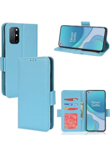 Oneplus 8t Manyetik Cüzdan Yan Toka Pu Deri Kart Yuvaları Için Kılıf (Yurt Dışından)