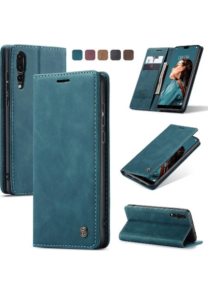 Huawei P20 Pro Için Flip Case Vintage Pu Deri Cüzdan Flip Folio Kitap (Yurt Dışından)