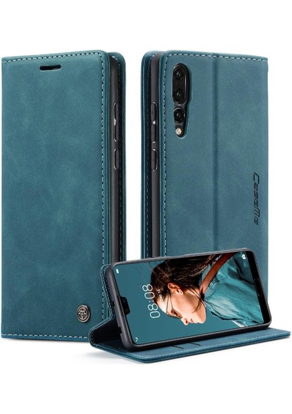 Huawei P20 Pro Için Flip Case Vintage Pu Deri Cüzdan Flip Folio Kitap (Yurt Dışından)