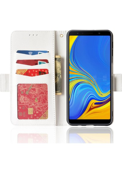 Samsung Galaxy A7 2018 Kart Yuvaları Tutucu Pu Deri Cüzdan Yan (Yurt Dışından)