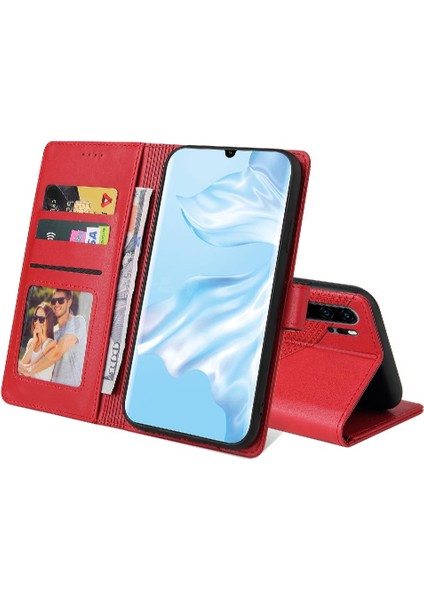 Huawei P30 Pro Darbeye 4 Köşe Koruma Üç Kart Için Flip Case (Yurt Dışından)