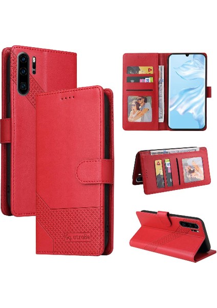 Huawei P30 Pro Darbeye 4 Köşe Koruma Üç Kart Için Flip Case (Yurt Dışından)