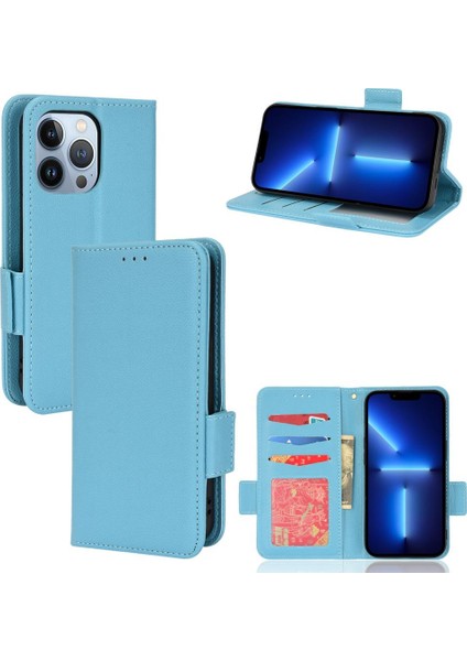 Iphone 15 Için Kılıf Pro Cüzdan Kart Yuvaları Tutucu Yan Toka Manyetik Pu (Yurt Dışından)