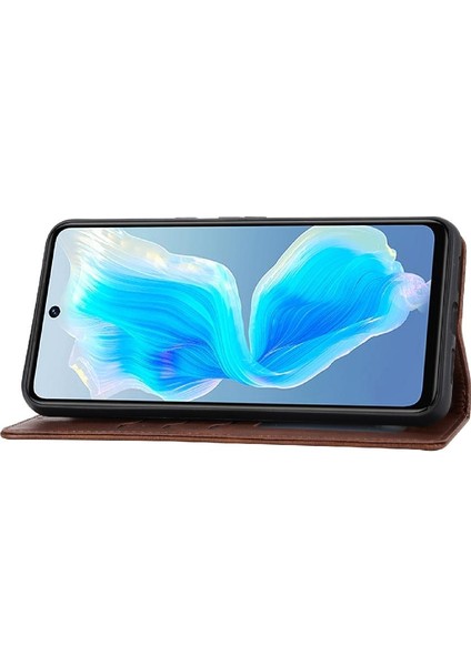 Google Piksel 8 Pro Kabartmalı Kickstand Manyetik Kapatma Için Cüzdan Kılıf (Yurt Dışından)