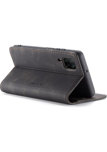 Huawei P40 Lite Için Flip Case Kılıf Kart Yuvası Kickstand Vintage Pu Deri (Yurt Dışından)