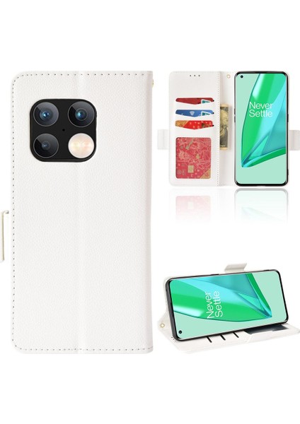Oneplus 10 Için Kılıf Pro Pu Deri Yan Toka Manyetik Kart Yuvaları Tutucu (Yurt Dışından)