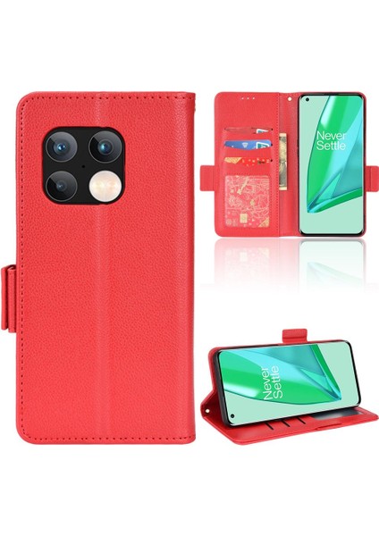 Oneplus 10 Için Kılıf Pro Pu Deri Yan Toka Manyetik Kart Yuvaları Tutucu (Yurt Dışından)