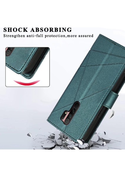 Xiaomi Redmi 9 Için Flip Case Kickstand Üç Kart Yuvaları Darbeye Şok (Yurt Dışından)