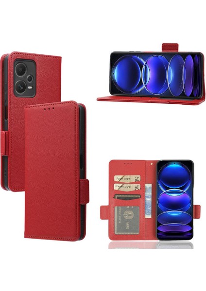 Xiaomi Redmi Için Not 12 Pro Artı Yan Toka Pu Deri Cüzdan Kart (Yurt Dışından)