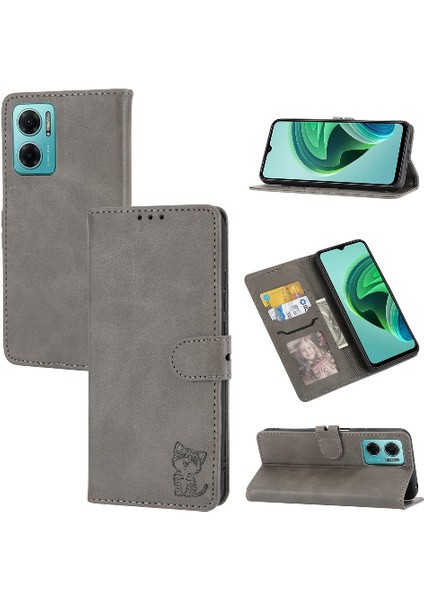 Cüzdan Kılıf Için Xiaomi Redmi Not 11R Manyetik Kapatma Kickstand Kart Tüm (Yurt Dışından)