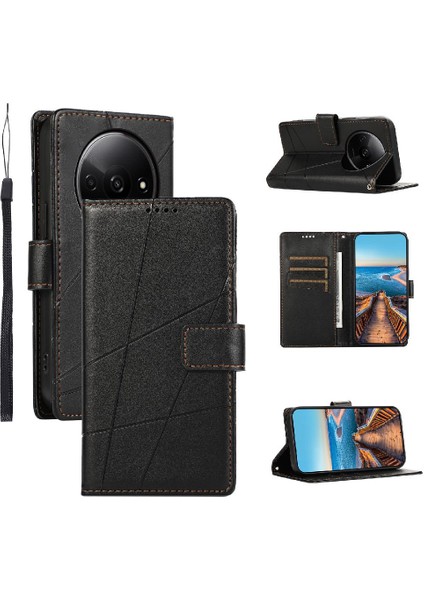Xiaomi Redmi A3 Için Flip Case Üç Kart Yuvaları Şok Emici Kickstand (Yurt Dışından)