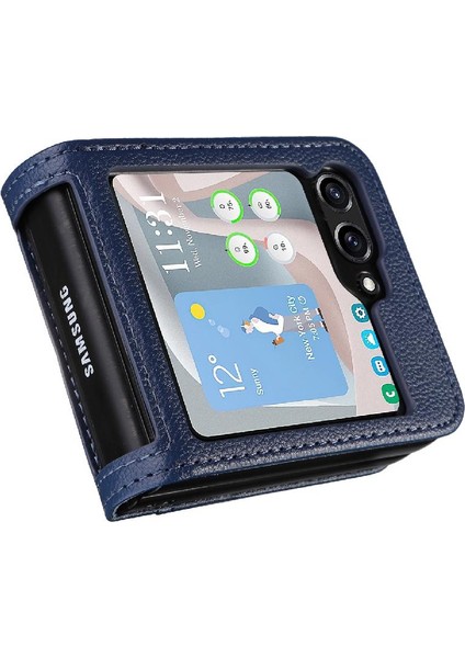 Samsung Galaxy Z Flip 5 Cüzdan Için Kılıf Yan Toka Kart Yuvaları Tutucu Pu (Yurt Dışından)
