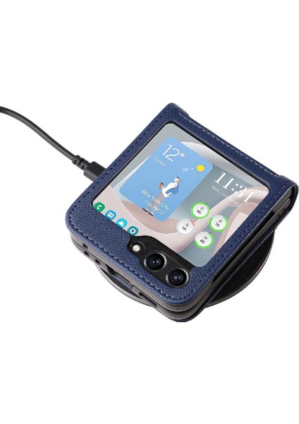 Samsung Galaxy Z Flip 5 Cüzdan Için Kılıf Yan Toka Kart Yuvaları Tutucu Pu (Yurt Dışından)