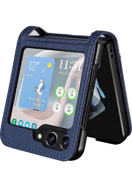 Samsung Galaxy Z Flip 5 Cüzdan Için Kılıf Yan Toka Kart Yuvaları Tutucu Pu (Yurt Dışından)
