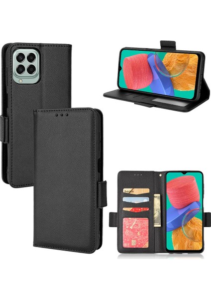 Samsung Galaxy M33 5g Için Kılıf Cüzdan Pu Deri Kart Yuvaları Tutucu Yan (Yurt Dışından)