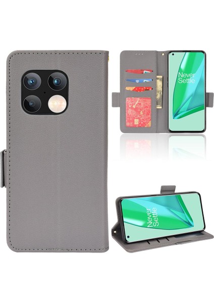 Oneplus 10 Için Kılıf Pro Pu Deri Yan Toka Manyetik Kart Yuvaları Tutucu (Yurt Dışından)