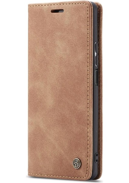 Huawei P40 Lite Için Flip Case Kılıf Kart Yuvası Kickstand Vintage Pu Deri (Yurt Dışından)