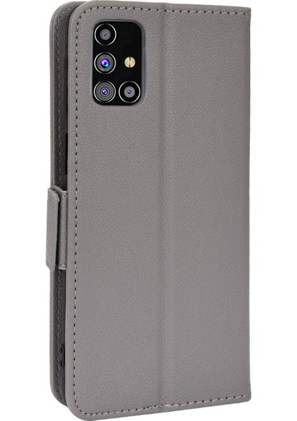 Samsung Galaxy M31S Için Kılıf Kart Yuvaları Tutucu Manyetik Cüzdan Yan Toka (Yurt Dışından)