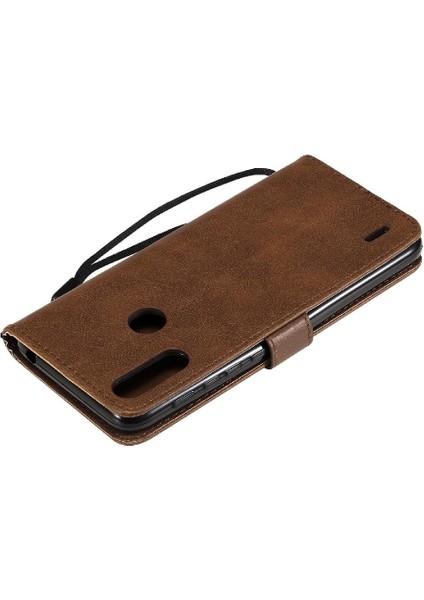 Motorola Moto E7 Güç Iş Cüzdan Telefon Kılıfı Için Kart ile Flip Case (Yurt Dışından)