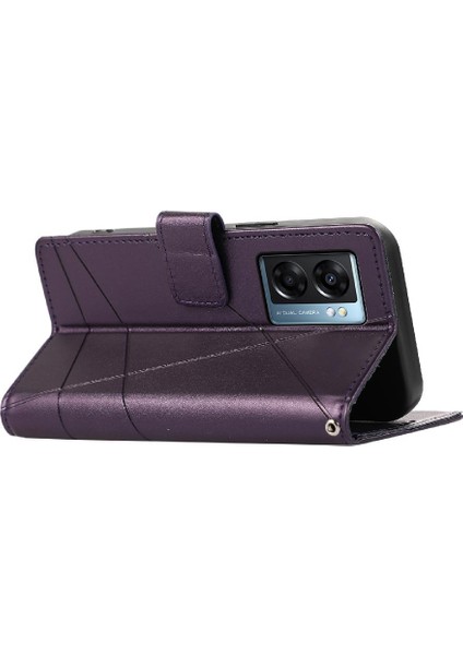 Oppo A57 5g Darbeye Kickstand Şok Emici Üç Kart Için Flip Case (Yurt Dışından)