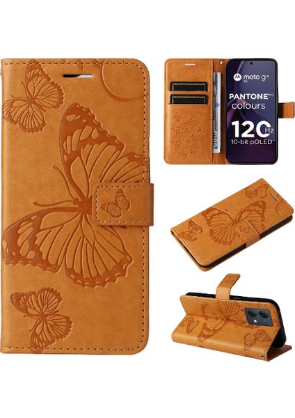 Motorola Moto G84 5g Flip Kickstand Manyetik Kapak Darbeye Pu (Yurt Dışından)