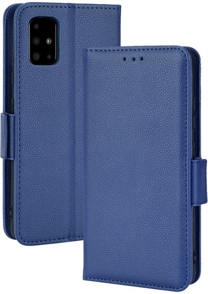 Samsung Galaxy A51 5g Için Kılıf Yan Toka Kart Yuvaları Tutucu Manyetik Pu (Yurt Dışından)