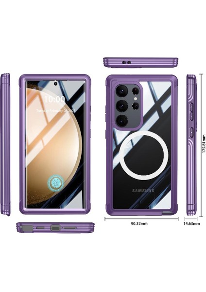 Samsung Galaxy S24 Ultra 360 Için Miracase Manyetik Kılıf Her Şey Dahil ve (Yurt Dışından)