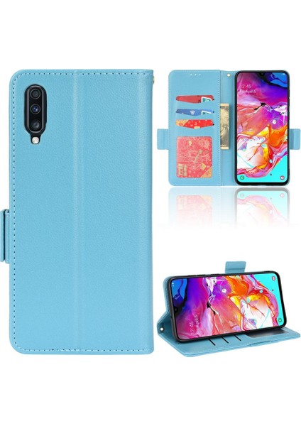 Samsung Galaxy A70 Kart Yuvaları Tutucu Pu Deri Manyetik Yan (Yurt Dışından)