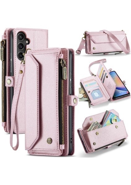 Samsung Galaxy A34 5g Için Crossbody Durumda Rfid Engelleme Cüzdan Kılıf Için (Yurt Dışından)