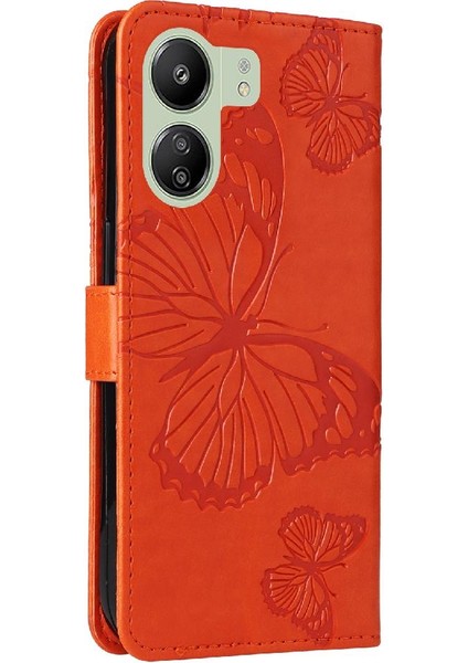 Kart Yuvası Standı ile Xiaomi Redmi 13C 4g Için Kılıf Pu Deri Kapak Çevirin (Yurt Dışından) fırsatları