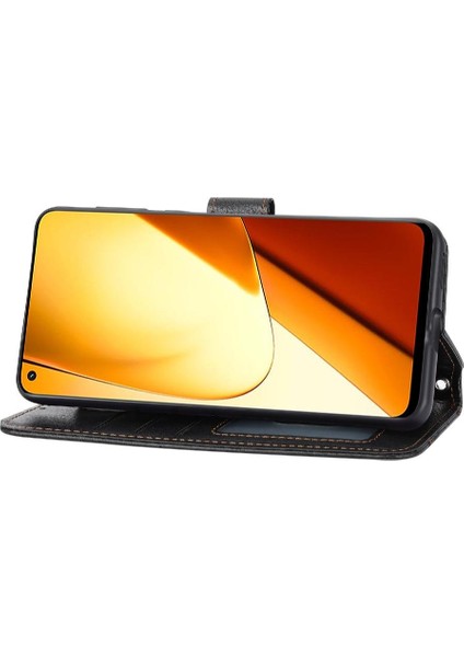 Manyi Mall Huawei Mate 60 Pro Için Flip Case Kayış Pu Deri Kickstand Manyetik Kart (Yurt Dışından)