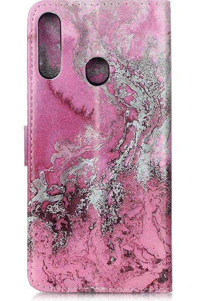 Samsung Galaxy A20S Manyetik Pu Deri Cüzdan Kart Yuvaları Için Flip Case (Yurt Dışından)