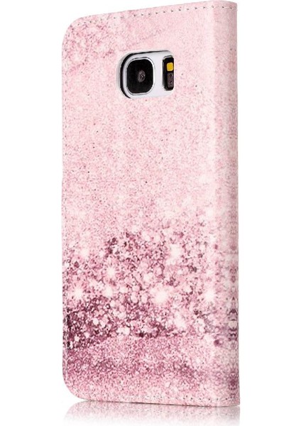Samsung Galaxy S7 Kenar Tam Koruma Için Flip Case Mermer Desen Pu (Yurt Dışından)