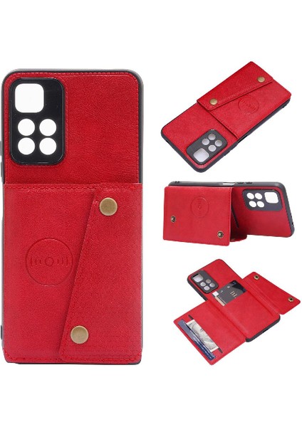 Cüzdan Kılıf Xiaomi Redmi Not 11S 5g Buit Demir Darbeye Kickstand (Yurt Dışından)