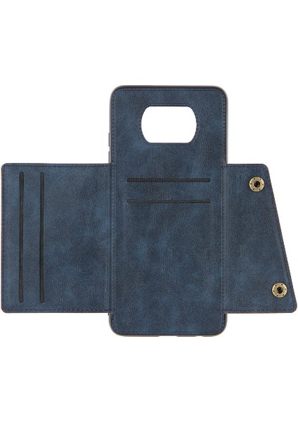 Xiaomi Poco X3 Nfc Buit Için Cüzdan Kılıf Demir Kickstand Cüzdan Kılıf Kartı (Yurt Dışından)