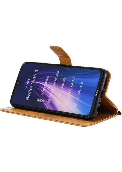Kart Yuvası Standı ile Xiaomi Redmi Not 8 Için Flip Case Kickstand Pu (Yurt Dışından)