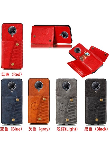 Xiaomi Poco F2 Pro Kickstand Darbeye Koruyucu Buit Için Cüzdan Kılıf (Yurt Dışından)