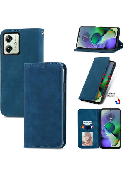 Motorola Moto G54 5g Cüzdan Deri Kılıf Basit Iş Için Flip Case (Yurt Dışından)