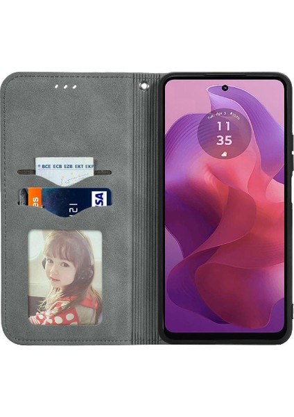 Motorola Moto G24 Flip Kapak Cüzdan Için Flip Case Basit Iş Deri (Yurt Dışından) fırsatları