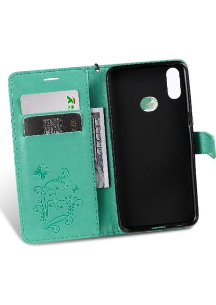 Samsung Galaxy A10S Manyetik Kapak Için Flip Case Pu Deri Kapak Kickstand (Yurt Dışından)