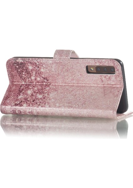 Samsung Galaxy A7 2018 Için Flip Case Mermer Desen Tam Koruma Pu (Yurt Dışından)