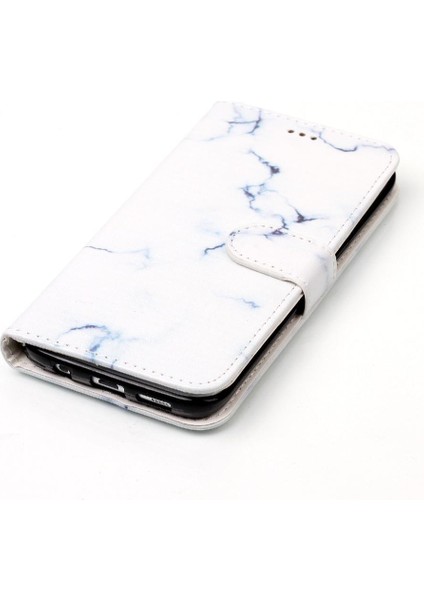 Samsung Galaxy S7 Kenar Tam Koruma Için Flip Case Mermer Desen Pu (Yurt Dışından)