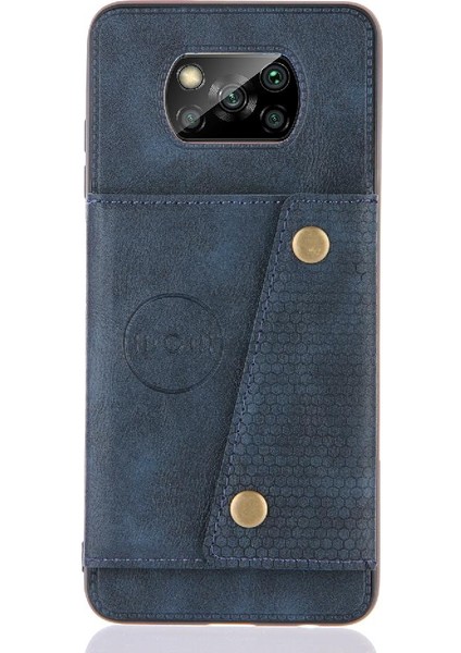 Xiaomi Poco X3 Nfc Buit Için Cüzdan Kılıf Demir Kickstand Cüzdan Kılıf Kartı (Yurt Dışından)