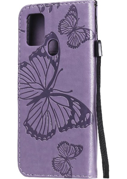 Samsung Galaxy A21S Darbeye Kapak Flip Case Kickstand ile Pu (Yurt Dışından)