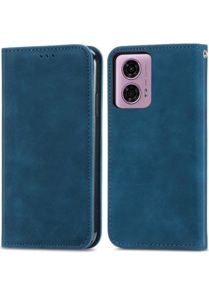 Motorola Moto G24 Flip Kapak Cüzdan Için Flip Case Basit Iş Deri (Yurt Dışından)