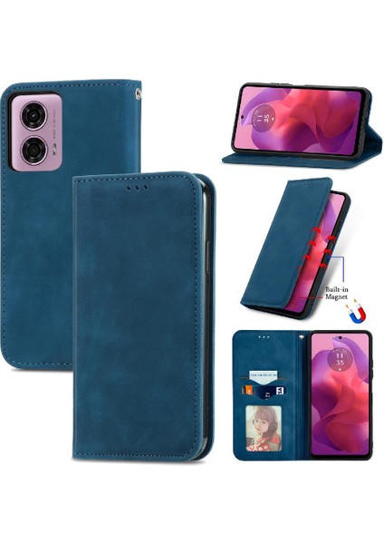 Motorola Moto G24 Flip Kapak Cüzdan Için Flip Case Basit Iş Deri (Yurt Dışından) modelleri