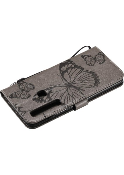 Samsung Galaxy A9 2018 Için Flip Case Manyetik Kapak Pu ile Kickstand Çevirin (Yurt Dışından)