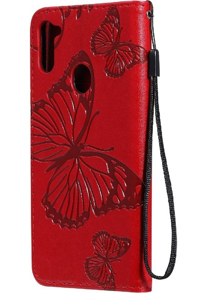 Kart Yuvası Standı ile Samsung Galaxy A11 Flip Case Kickstand Pu (Yurt Dışından)